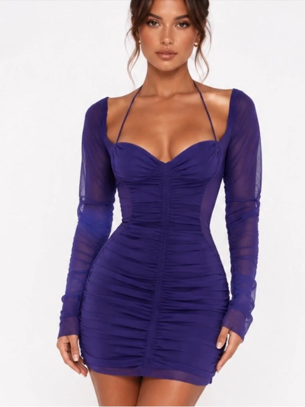 mini dress striped Women's Dema Mini Dress in Jacquard Pink Stripe, XS , Bodycon main image 0